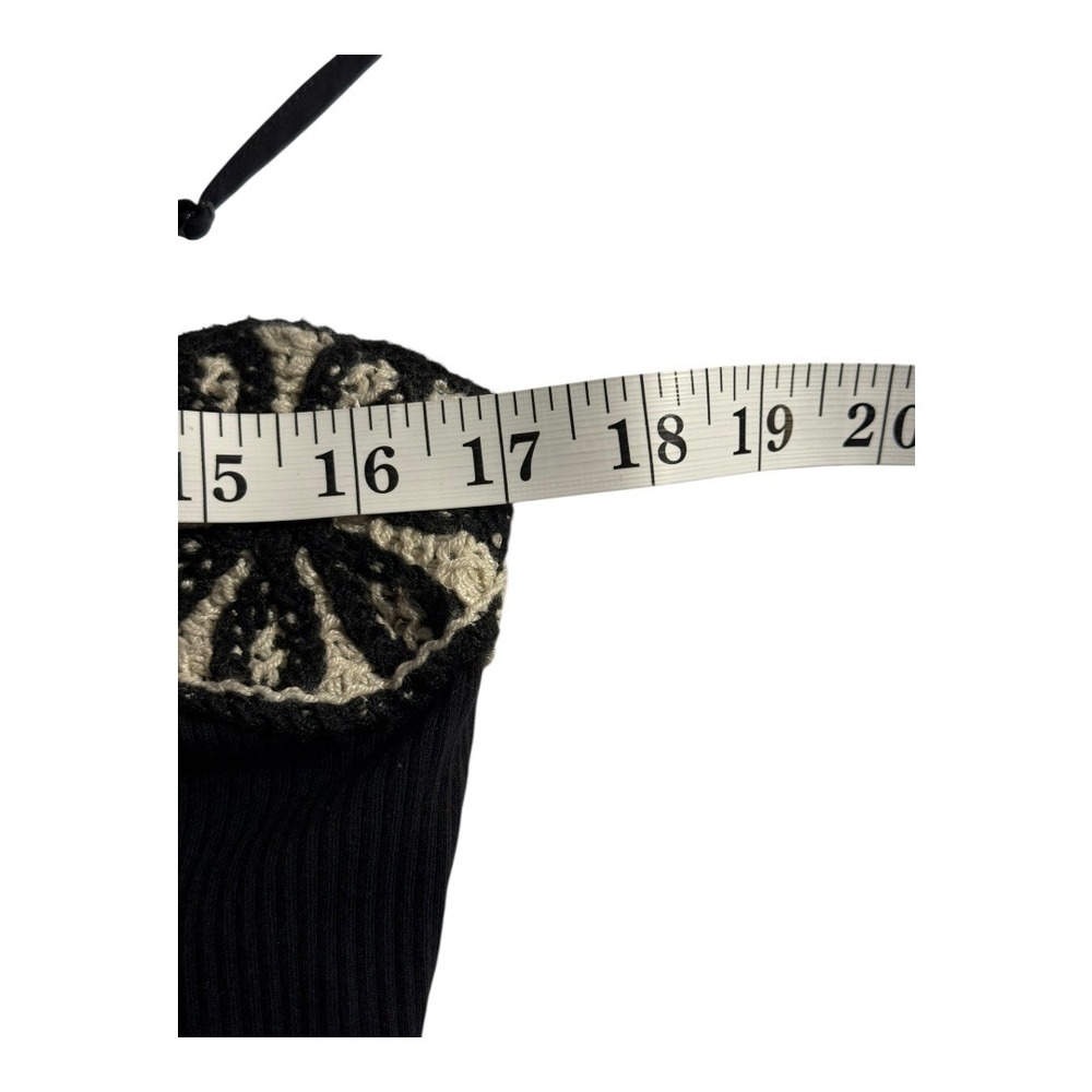 J. Crew Black Midi Dress with White Lace Trim - Picture 5 of 8
